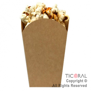 CAJA POP CORN KRAFT ECOLOGICO X 10